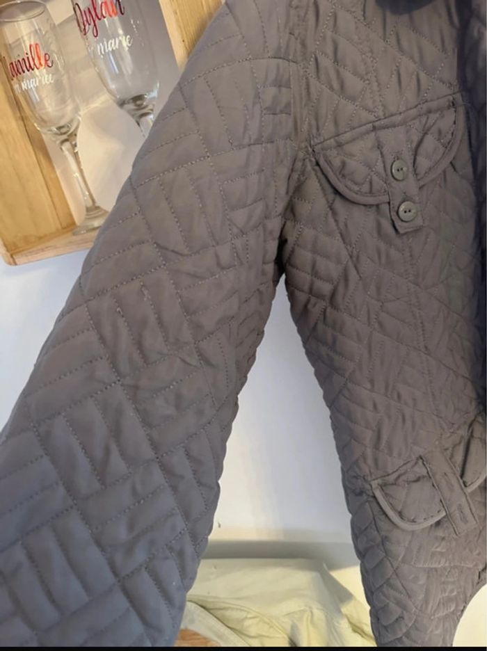 Veste matelassé pierre balmain vintage grise - photo numéro 2
