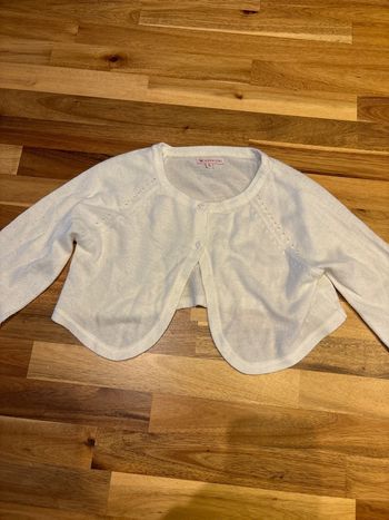 Gilet court blanc boléro