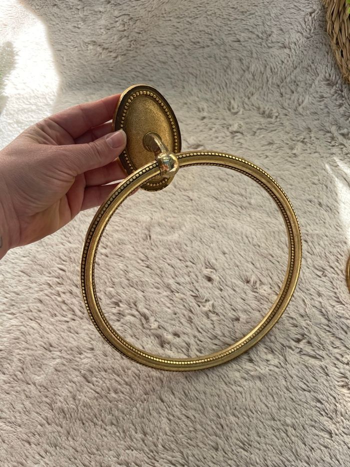 Ensemble anneau porte serviette et porte gobelet - Vintage - photo numéro 5