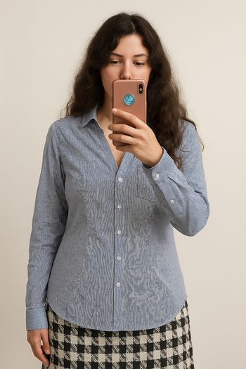 Chemise raye avec pois