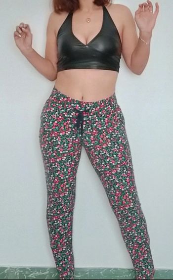 Pantalon léger fluide fleuri multicolore taille 36