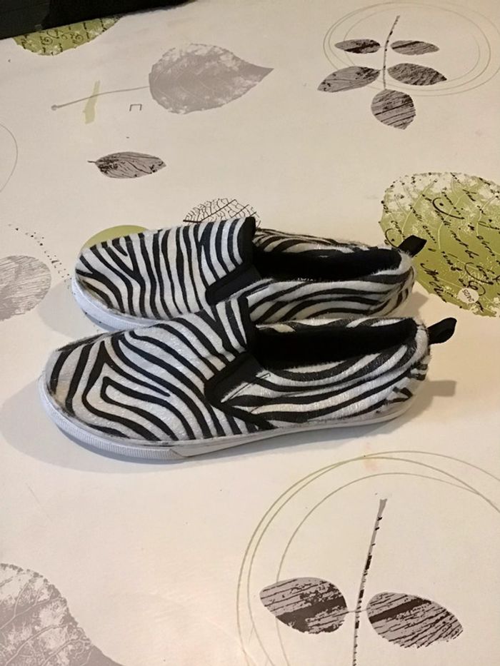 Chaussure détente zébrée noir et blanche taille 38 - photo numéro 2