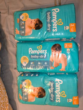 Pampers baby dry T3 - 156 couches - 3*52