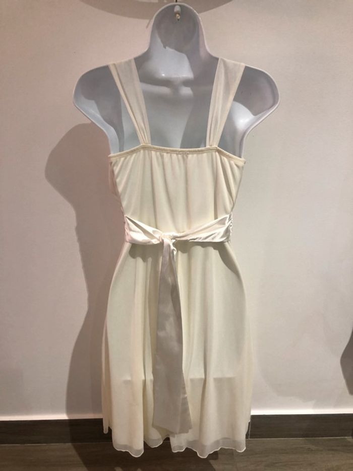 Robe cocktail crème - photo numéro 2