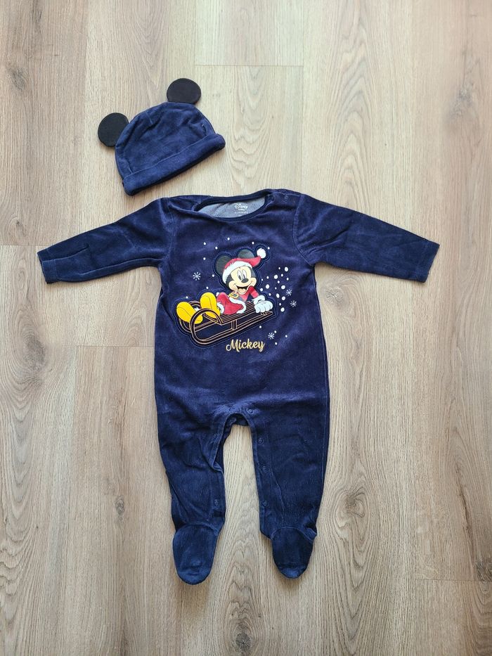 Pyjama bonnet mickey Noël - photo numéro 2