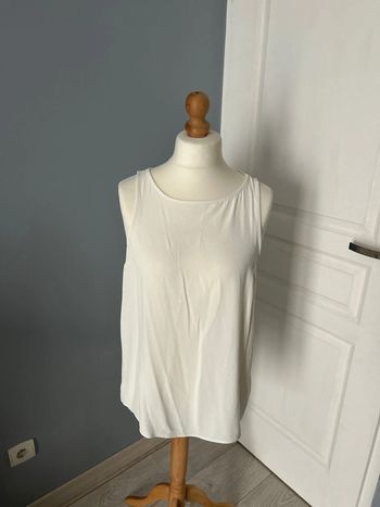 Débardeur effet soie blanc Primark 42