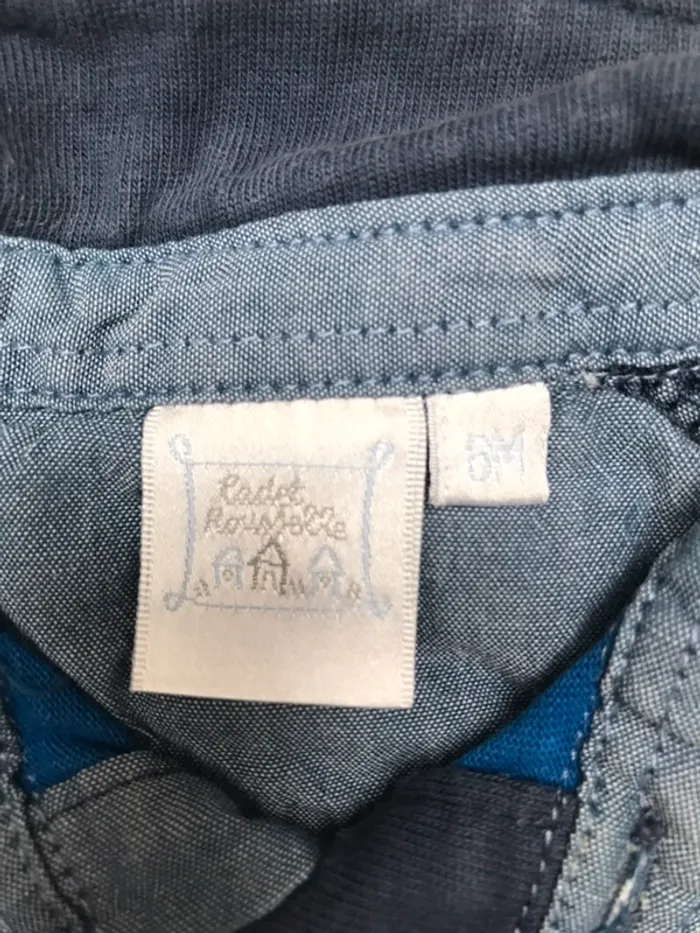 Ensemble pantalon velours, polo et chaussettes 6 mois - photo numéro 5