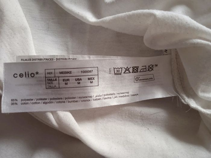 T-shirt imprimé CELIO (blanc), M - photo numéro 3