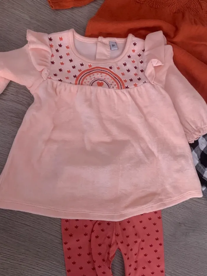 Lot de 3 robes demi-saison fille 6 mois - photo numéro 2