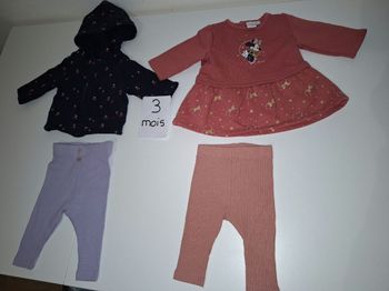 2 ensembles fille 3 mois