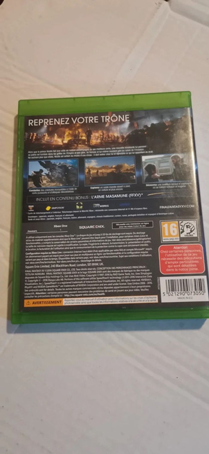 Jeu Xbox One final fantasy xv - photo numéro 4