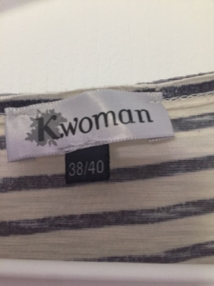 T-shirt KWoman rayé marine 38 - photo numéro 2