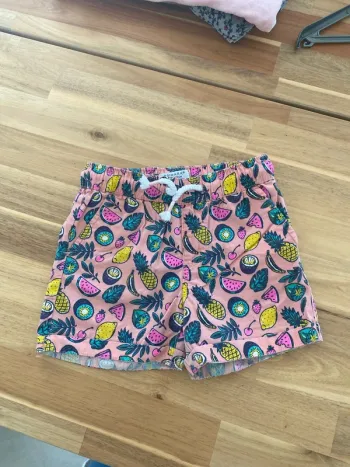 Short primark saumon imprimer fruits