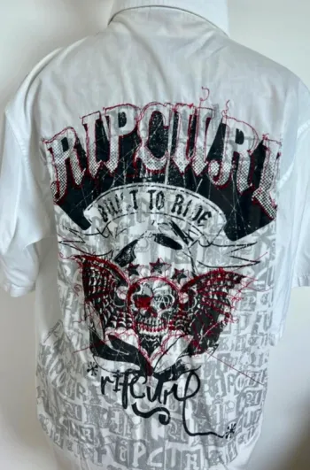 Chemise rip curl broderie squelette dos taille xl