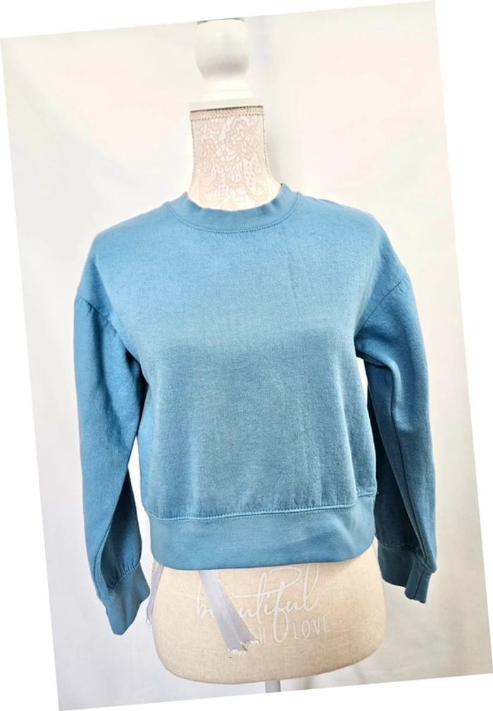 Sweat-shirt bleu Zara taille S