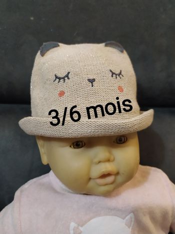 Chapeau Chat 3/6 mois
