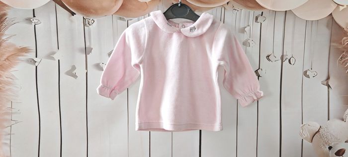 Dessus pyjama velours Fille – Rose – 6-9 mois (68 cm) - photo numéro 2
