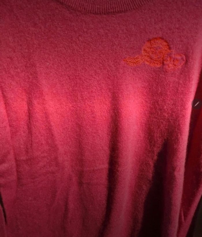 Pull chaud rose fuchsia et rouge • taille 46 - photo numéro 2