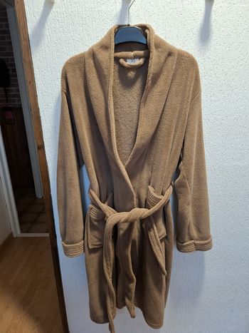 Joli peignoir polaire femme chaud XL marron clair très bon état