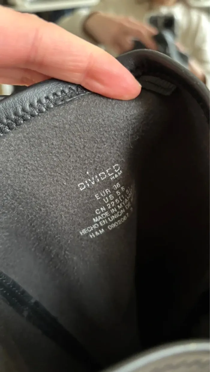 Cuissardes noires cuir h&m - photo numéro 2