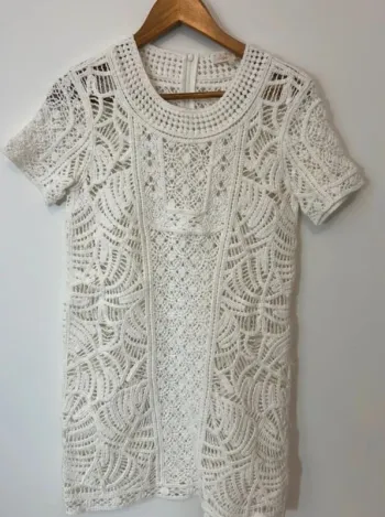 Robe Maje crochet blanc