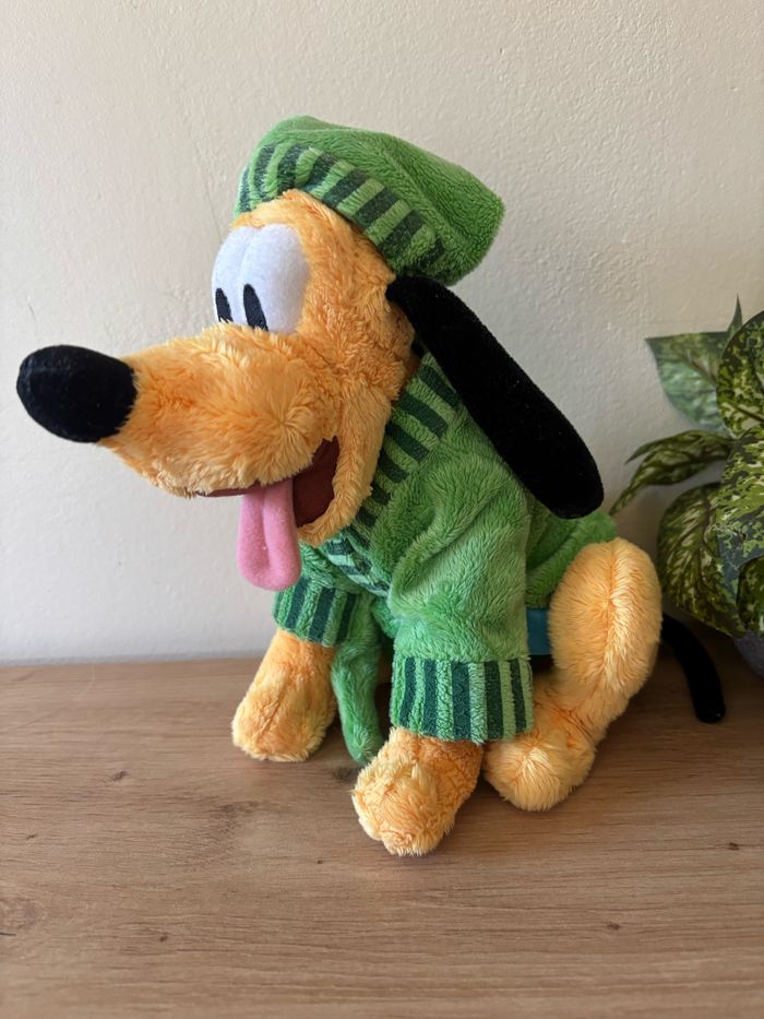 Doudou chien pluto robe de chambre peignoir vert Disney - photo numéro 2