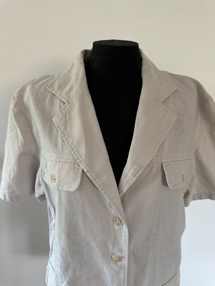 Chemise gilet crème - photo numéro 2
