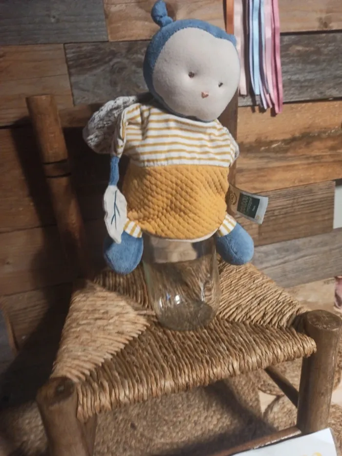 Doudou marionnette Pollen l abeille bio BE - photo numéro 2