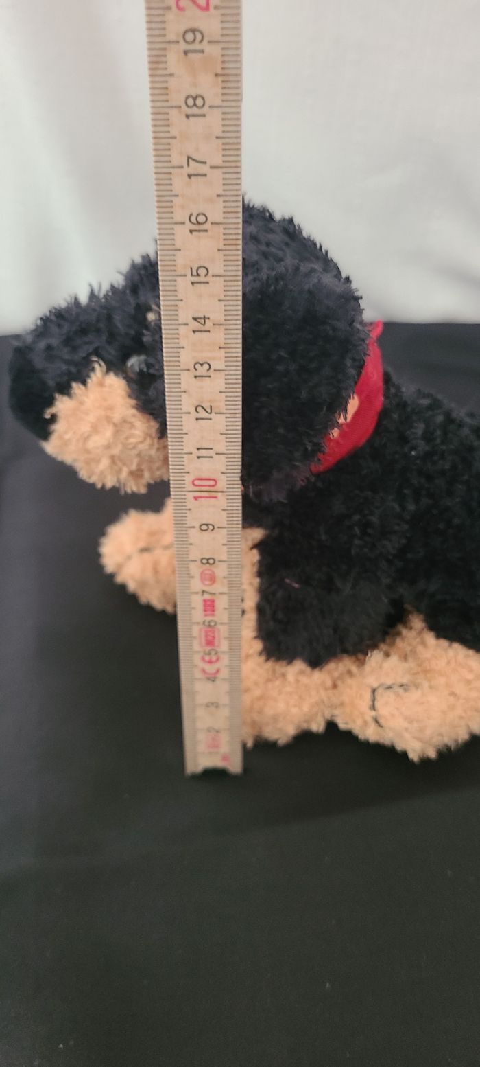 Peluche Chien noir et marron - photo numéro 5