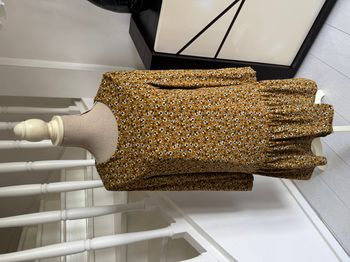 Robe Charlise fleurie moutarde et fleurs multicolores