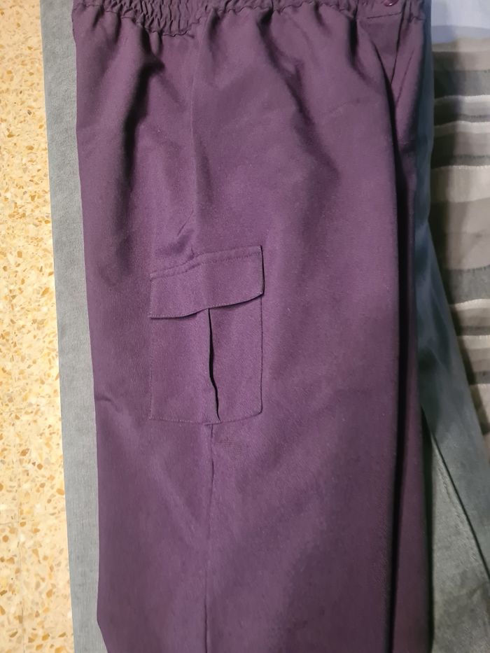 pantalon violet 46 taille élastique - photo numéro 2