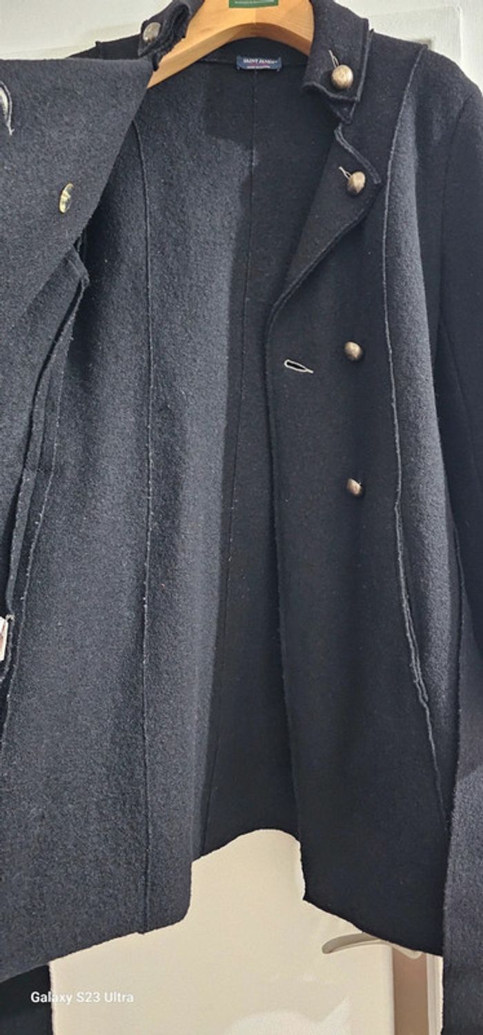 Manteau Caban laine bouille Woolmark Saint James Taille 36 - photo numéro 4