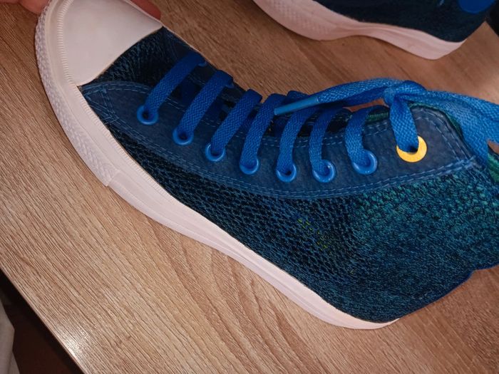 Basket Converse 39,5 All Star bleu vintage effet maille - photo numéro 5