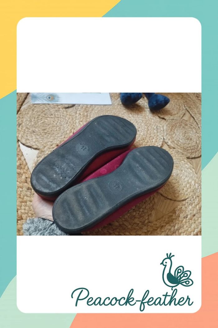 Chaussons pantoufles 41 Bordeaux femme - photo numéro 5