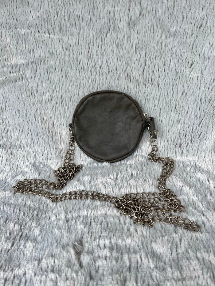 Mini sac rond chaîne vintage Y2K gris petit sac tendance DDP - photo numéro 3