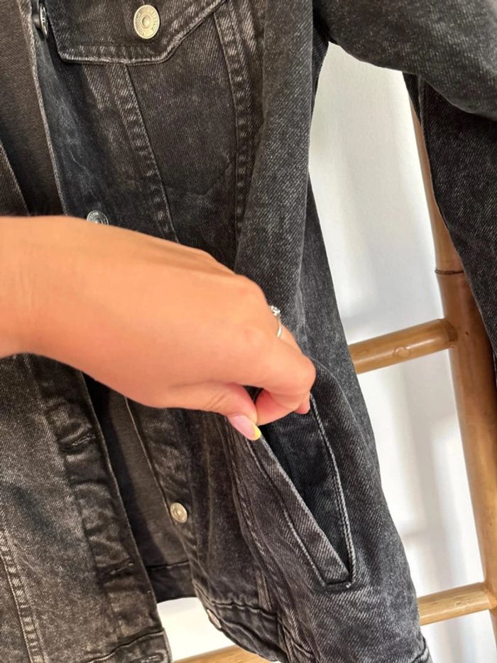 veste en jean noire kiabi taille XS - photo numéro 6
