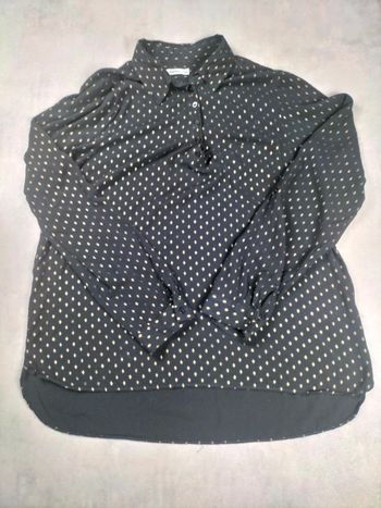 Chemise Gémo noire à motifs dorés – Taille 44