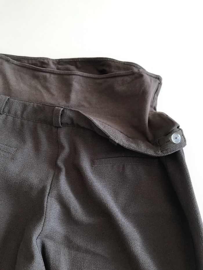 Pantalon de grossesse fluide kaki 38 - photo numéro 5