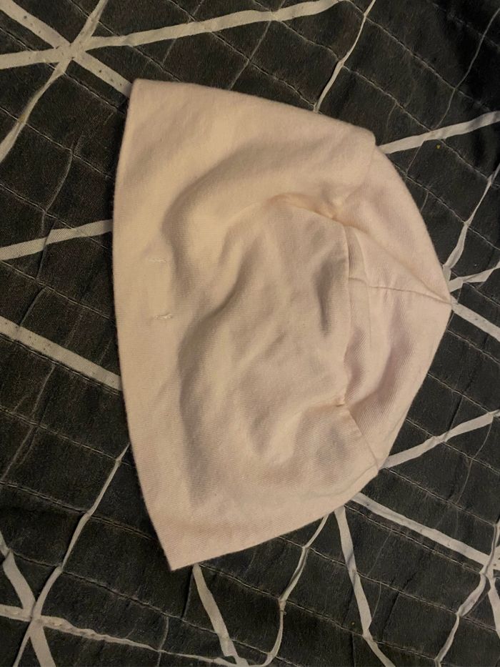 Bonnet turban en maille rose claire - photo numéro 2