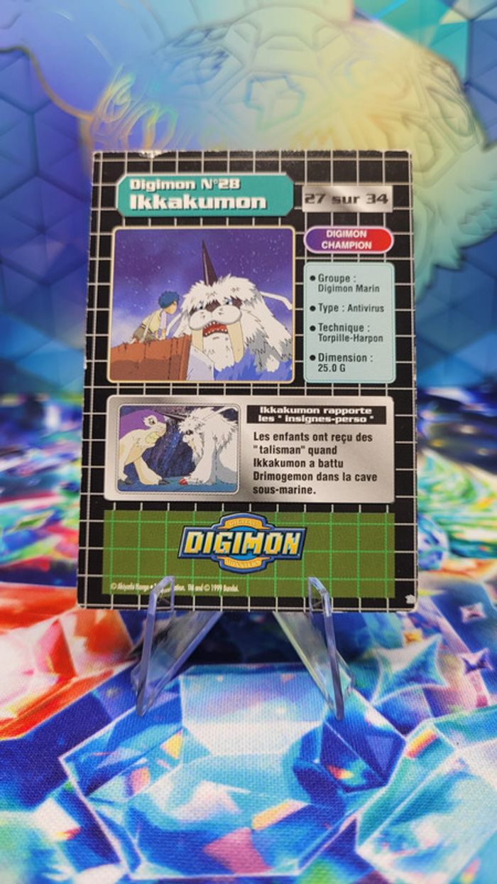 Carte Digimon Ikkakumon 27/34 Édition Série TV - photo numéro 2