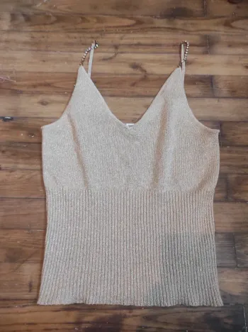 Débardeur a paillette dorées Etam