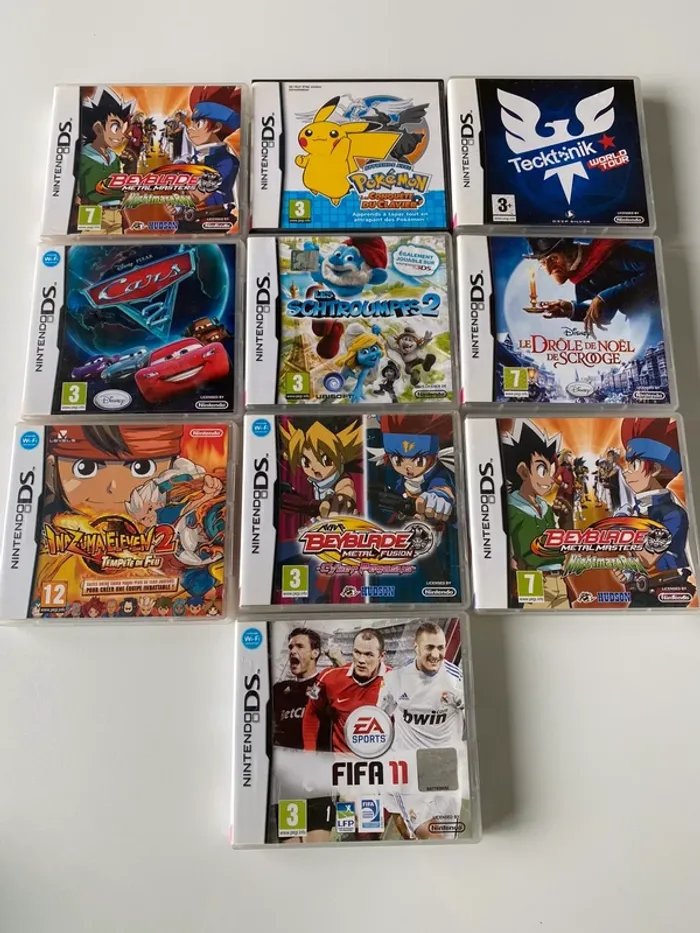 Lot de 10 jeux Nintendo DS