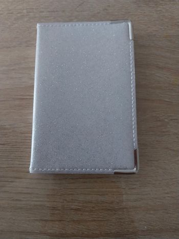 Proteges cartes fidélités à paillettes Beige