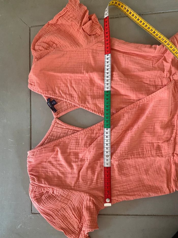 Combi short corail Kiabi Eco Conception en gaze de coton taille 38 - photo numéro 11