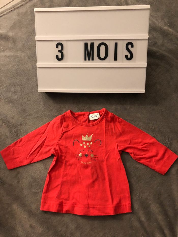 T-shirt manches longues 3 mois