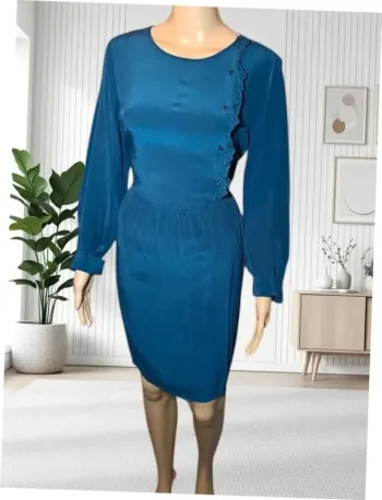 robe midi Cyrillus bleu extensible taille XXL