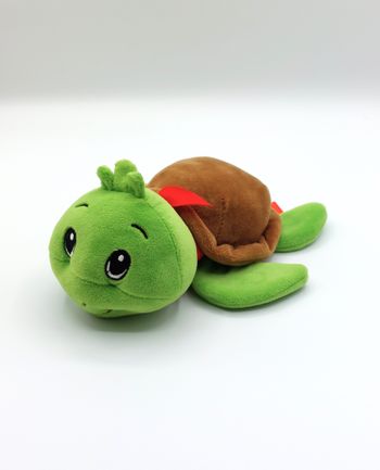 Peluche doudou tortue vert marron S TEAM-D bandana rouge 22 cm banque Sparkasse