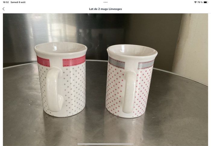 Lot de 2 mugs Linvosges - photo numéro 2