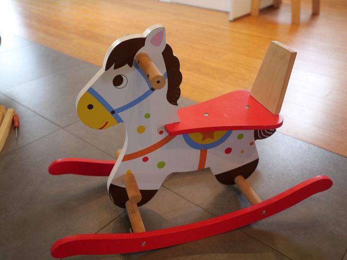 Cheval à bascule en bois avec arceau - photo numéro 3