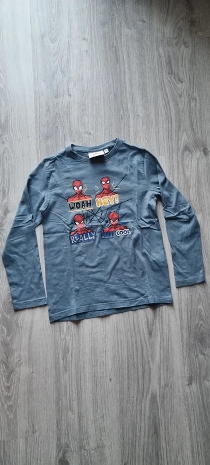 Tee-shirt ML neuf 8ans Spiderman - photo numéro 2